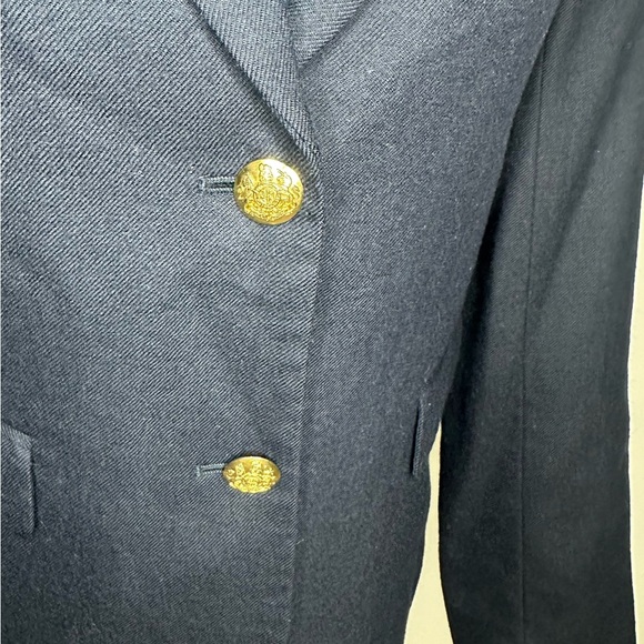J. Crew Navy Blue and Gold buttons Blazer size 4 - Picture 2 of 9